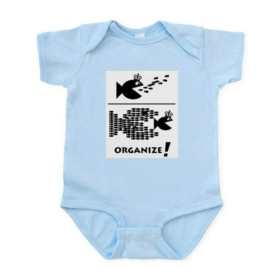 CafePress - Organize Fish Infant Bodysuit - Baby Light Bodysuit, Size Newborn - 24 Months