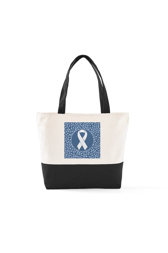 - Osteoporosis Or Scoliosis Awareness Zipper Tote Ba - Two Tone, 100% Cotton, Zipper Tote Bag