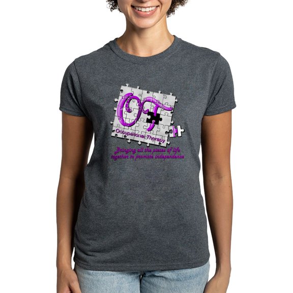 CafePress - Ot Puzzle Purple T Shirt - Women's Traditional Fit Dark T-Shirt