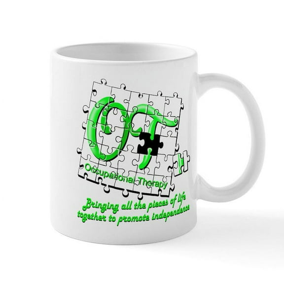 CafePress - Ot Puzzlegreen Mugs - 11 oz Ceramic Mug - Novelty Coffee Tea Cup