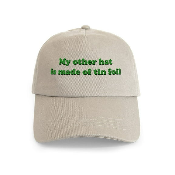 CafePress - Other Hat Made Of Tin Foil Cap - Adjustable 100% Brushed Unisex Casual Cotton Baseball Cap, Beige, 1