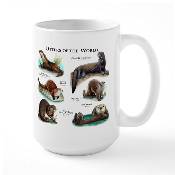 CafePress - Otters Of The World Mug - 15 oz Ceramic Large White Novelty Mug