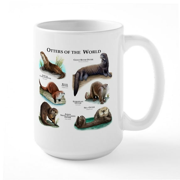 CafePress - Otters Of The World Mug - 15 oz Ceramic Large White Novelty Mug