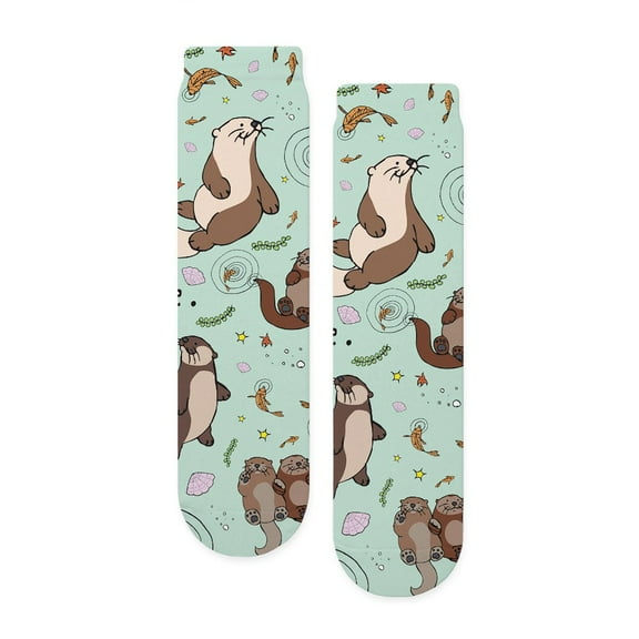 CafePress - Otters - Unisex Novelty Printed Crew Adult Socks