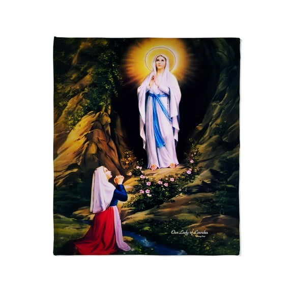 CafePress - Our Lady Of Lourdes - Soft Fleece Throw Blanket, 50"x60" for All Ages