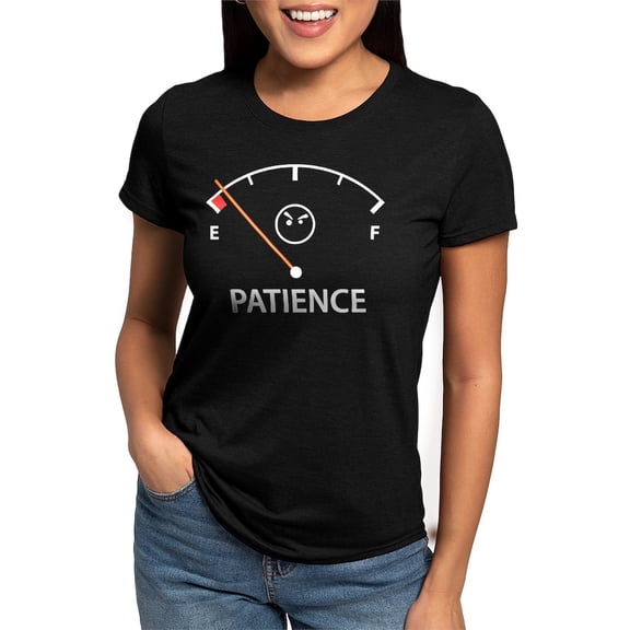 CafePress - Out Of Patience Women's Deluxe T Shirt - Womens Tri-blend T-Shirt