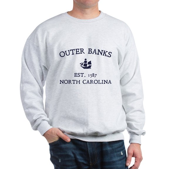 CafePress - Outer Banks Established 1587 - Crew Neck Sweatshirt