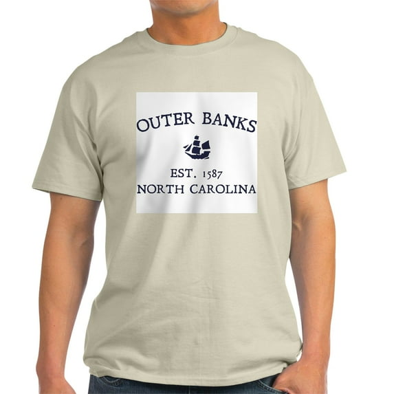 CafePress - Outer Banks Established 1587 Light T Shirt - Men's Classic Graphic T-Shirt
