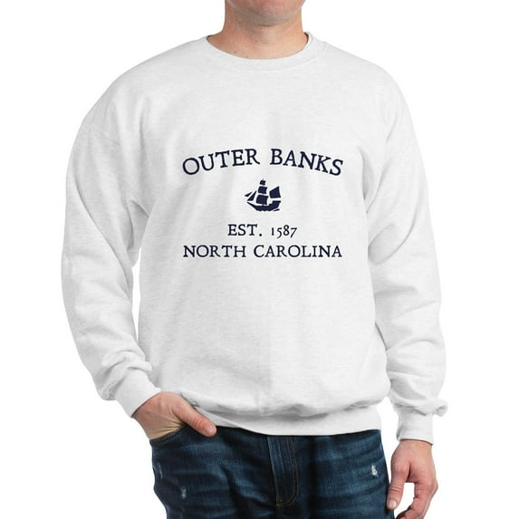CafePress - Outer Banks Established 1587 Sweatshirt - Crew Neck Sweatshirt