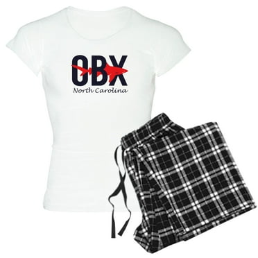 CafePress - Outer Banks Shark Pajamas - Women's Short Sleeve Print T-Shirt and Pants Light Cotton Pajama Set