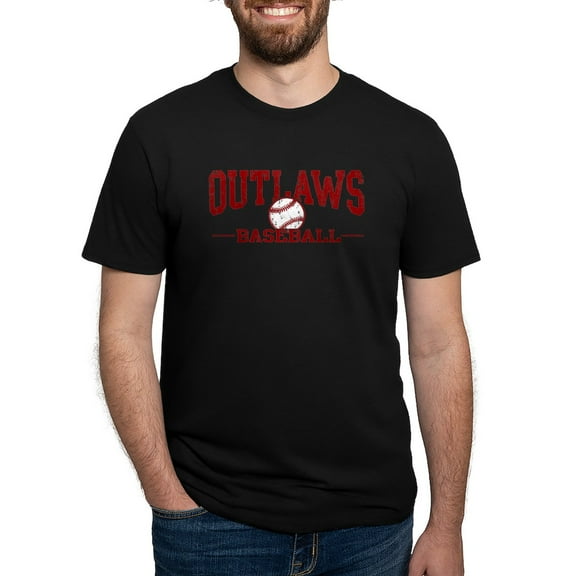 CafePress - Outlaws Baseball Men's Deluxe T Shirt - Mens Tri-blend T-Shirt