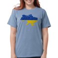 thumbnail image 1 of CafePress - Outline Ukraine Flag And Map Cracked Women's Comfo - Womens Comfort Colors® Shirt, 1 of 4