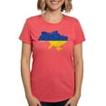 thumbnail image 1 of CafePress - Outline Ukraine Flag And Map Cracked Women's Delux - Womens Tri-blend T-Shirt, 1 of 4