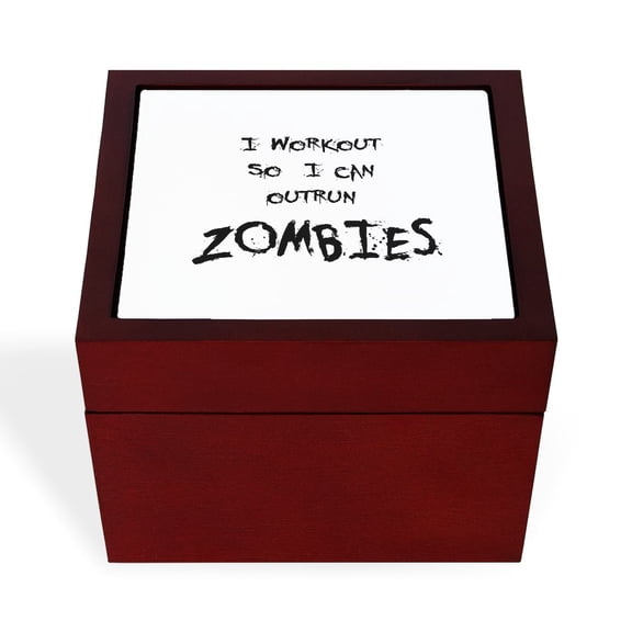 CafePress - Outrun Zombies 2 - Keepsake Box, Finished Hardwood Jewelry Box, Velvet Lined Memento Box