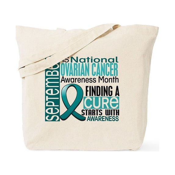 CafePress - Ovarian Cancer Awareness Month Tote Bag - Unisex Canvas Tote Bag, Beige, 1-Piece