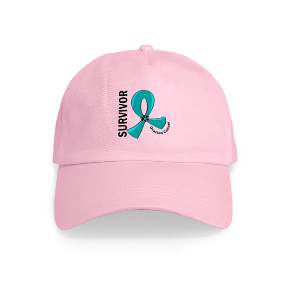 CafePress - Ovarian Cancer Survivor 12 Cap - Adjustable 100% Brushed Unisex Casual Cotton Baseball Cap, Beige, 1