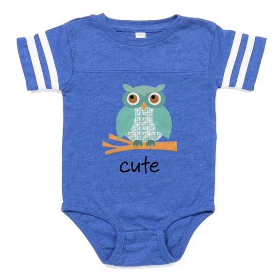 CafePress - Owl - Cute Infant Baby Football Bodysuit