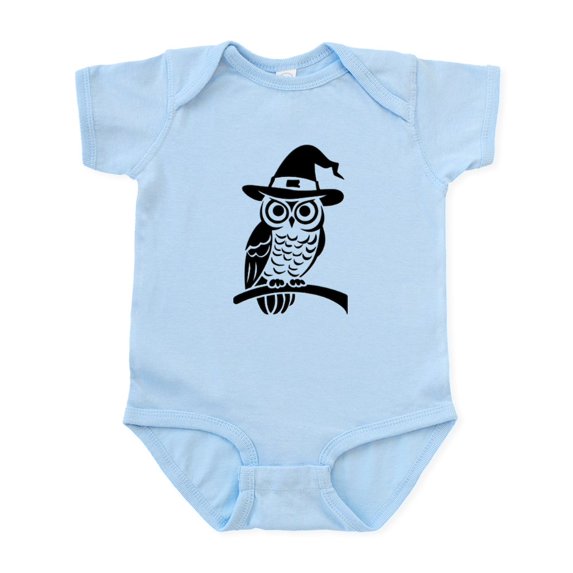 CafePress - Owl In Witch Hat - Baby Light Bodysuit, Size Newborn - 24 Months