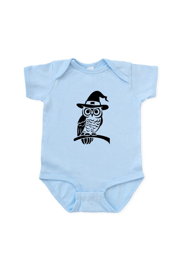 - Owl In Witch Hat - Baby Light Bodysuit, Size Newborn - 24 Months