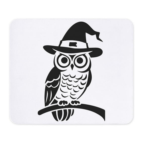 CafePress - Owl In Witch Hat - Non-slip Rubber Mousepad, Gaming Mouse Pad