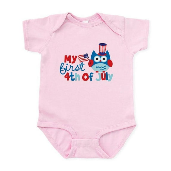 CafePress - Owl My First 4Th Of July Infant Bodysuit - Baby Light Bodysuit, Size Newborn - 24 Months
