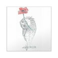 thumbnail image 1 of CafePress - Owl & Poppy Sticker - Square Sticker 3" x 3", 1 of 1