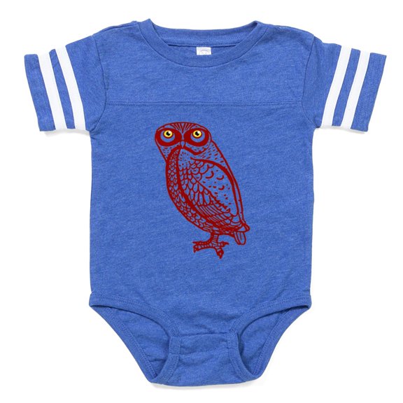 CafePress - Owl_Tr - Cute Infant Baby Football Bodysuit