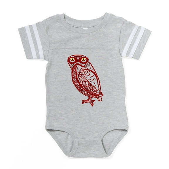 CafePress - Owl_Tr - Cute Infant Baby Football Bodysuit