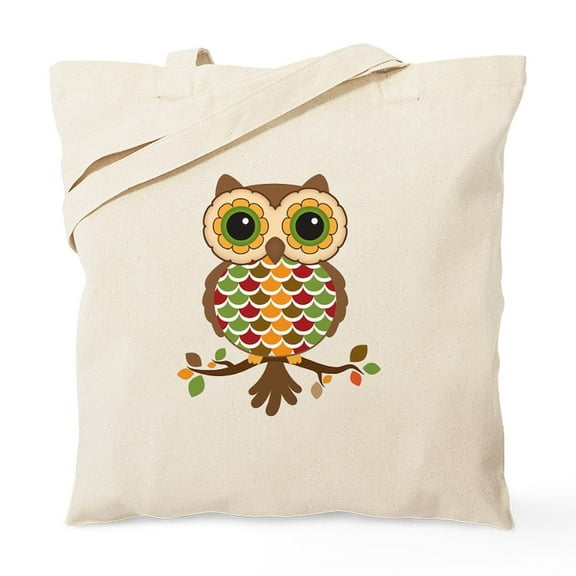 CafePress - Owl With Fall Colors Tote Bag - Unisex Canvas Tote Bag, Beige, 1-Piece