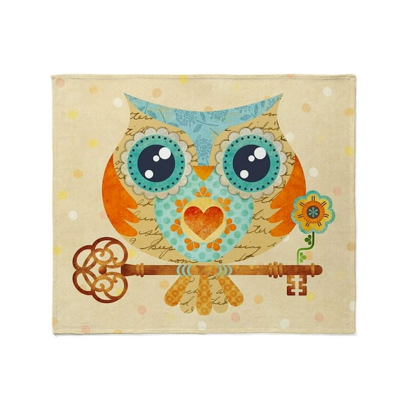 CafePress - Owl's Summer Love Letters Throw Blanket - Soft Fleece Throw Blanket, 50"x60" for All Ages