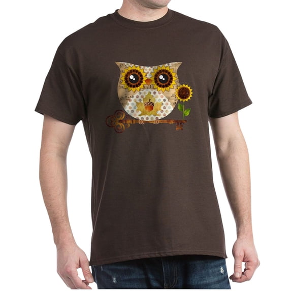CafePress - Owls Autumn Song T Shirt - 100% Cotton T-Shirt