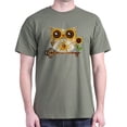thumbnail image 1 of CafePress - Owls Autumn Song T Shirt - Men's Classic Graphic Cotton T-Shirt, 1 of 4