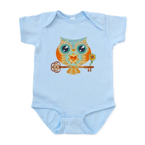 CafePress - Owls Summer Love Letters Body Suit - Baby Light Bodysuit, Size Newborn - 24 Months