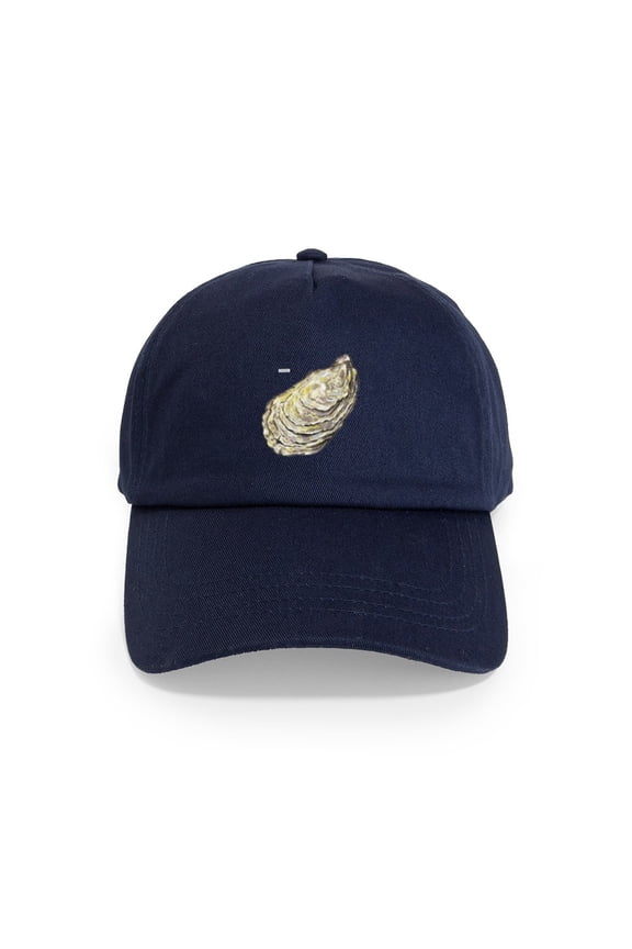 - Oyster Sea Life Cap - Adjustable 100% Brushed Unisex Casual Cotton Baseball Cap, Beige, 1