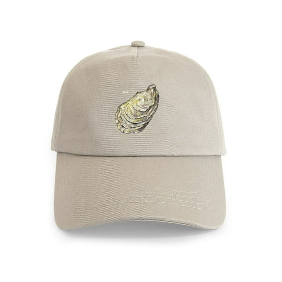 CafePress - Oyster Sea Life Cap - Adjustable 100% Brushed Unisex Casual Cotton Baseball Cap, Beige, 1