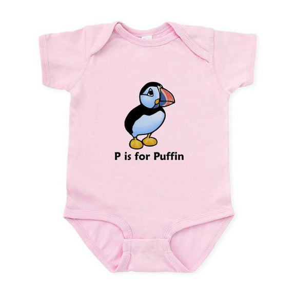 CafePress - P Is For Puffin Infant Bodysuit - Baby Light Bodysuit, Size Newborn - 24 Months