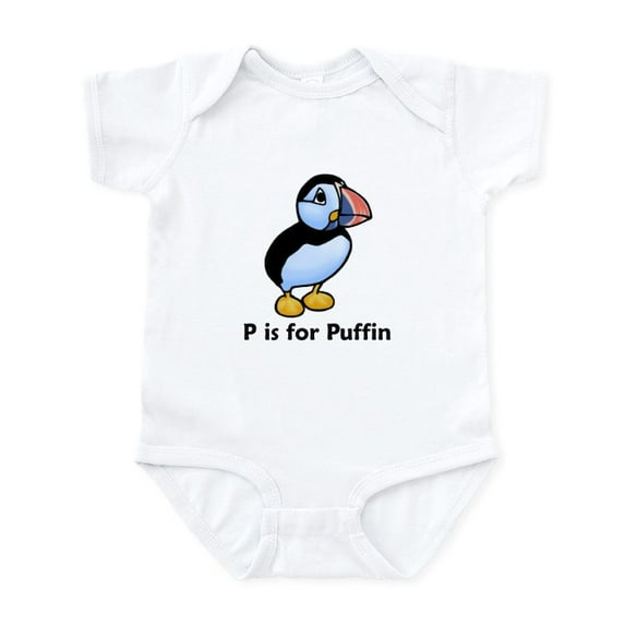 CafePress - P Is For Puffin Infant Bodysuit - Baby Light Bodysuit, Size Newborn - 24 Months