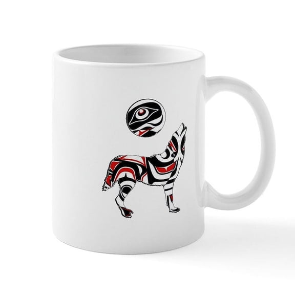 CafePress - PACIFIC COASTAL HOWL Mugs - 11 oz Ceramic Mug - Novelty Coffee Tea Cup