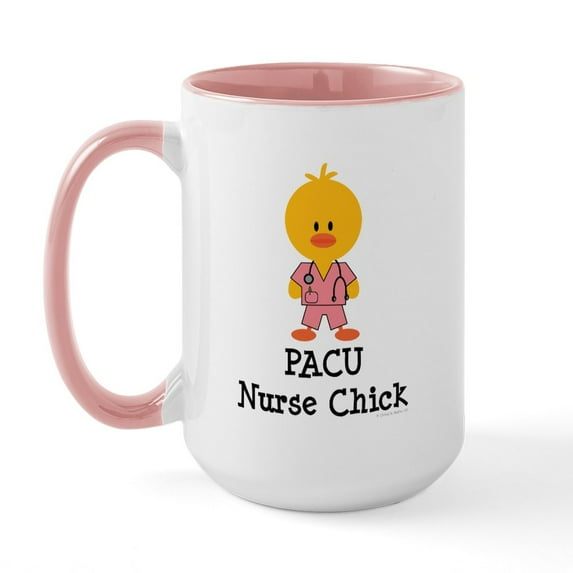 CafePress - PACU Nurse Chick Large Mug - 15 oz Ceramic Large White Novelty Mug