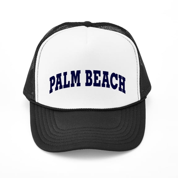 CafePress - PALM BEACH - Adjustable Unisex Printed Trucker Hat with Mesh Back