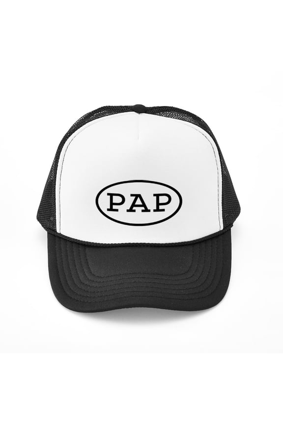 - PAP Oval - Adjustable Unisex Printed Trucker Hat with Mesh Back