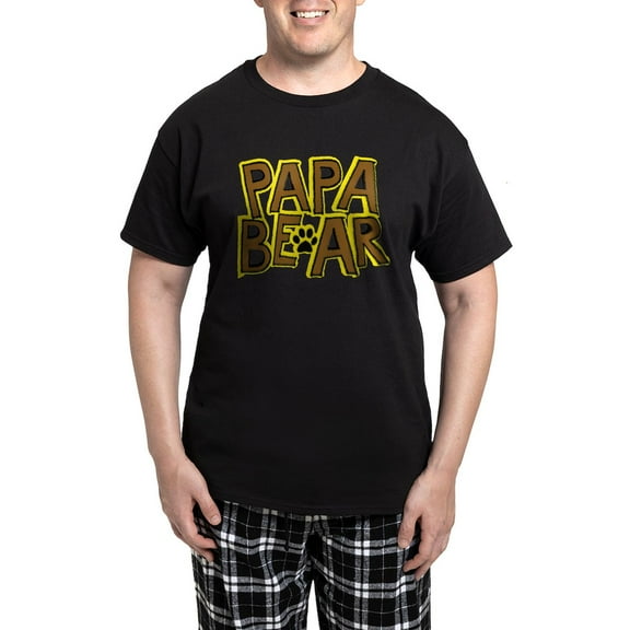 CafePress - PAPA BEAR Pajamas - Men's Dark Loose Fit Cotton Pajama Set