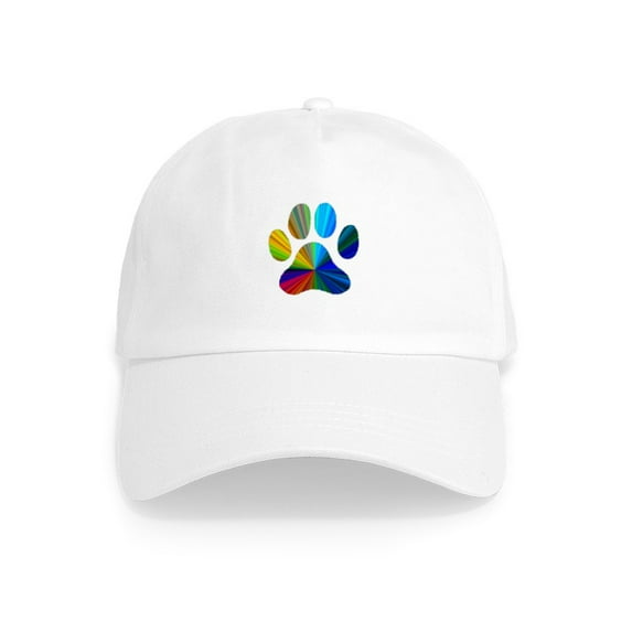 CafePress - PAW PRINT Cap - Adjustable 100% Brushed Unisex Casual Cotton Baseball Cap, Beige, 1
