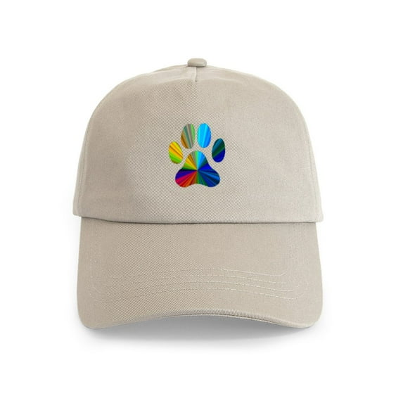 CafePress - PAW PRINT Cap - Adjustable 100% Brushed Unisex Casual Cotton Baseball Cap, Beige, 1