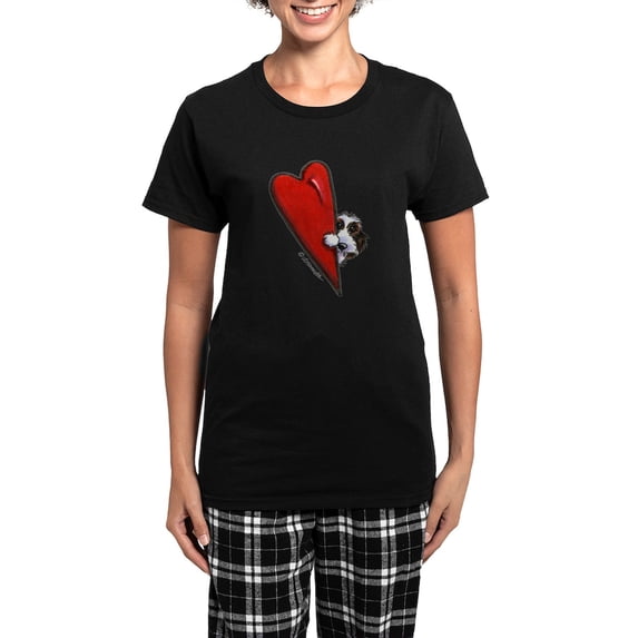 CafePress - PBGV Lover Women's Dark Pajamas - Women's Short Sleeve Print T-Shirt and Pants Dark Cotton Pajama Set