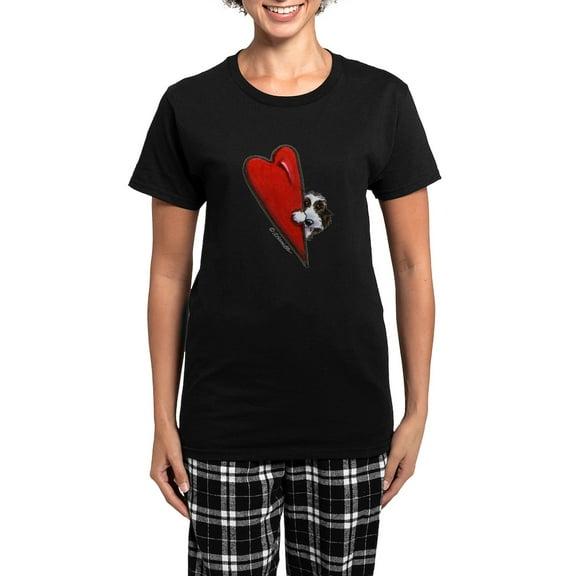 CafePress - PBGV Lover Women's Dark Pajamas - Women's Short Sleeve Print T-Shirt and Pants Dark Cotton Pajama Set
