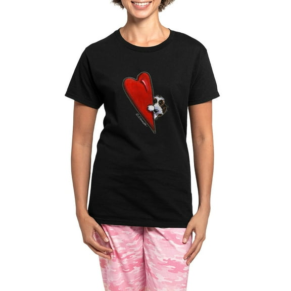 CafePress - PBGV Lover Women's Dark Pajamas - Women's Short Sleeve Print T-Shirt and Pants Dark Cotton Pajama Set