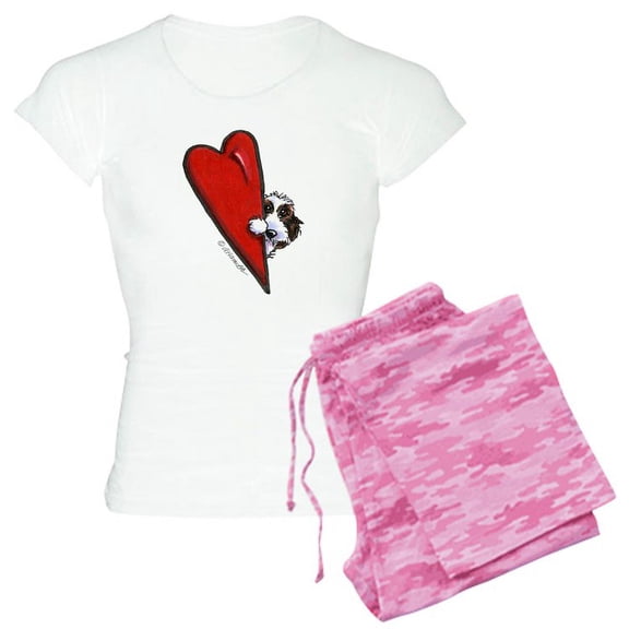 CafePress - PBGV Lover Women's Light Pajamas - Women's Short Sleeve Print T-Shirt and Pants Light Cotton Pajama Set