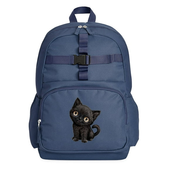 CafePress - PD Moreno's Black Cat - Cute School Travel Backpack