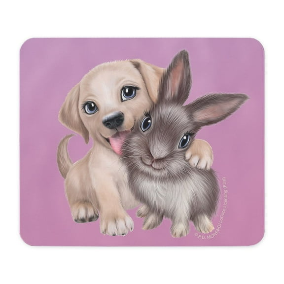 CafePress - PD Moreno's Dog & Rabbit - Non-slip Rubber Mousepad, Gaming Mouse Pad